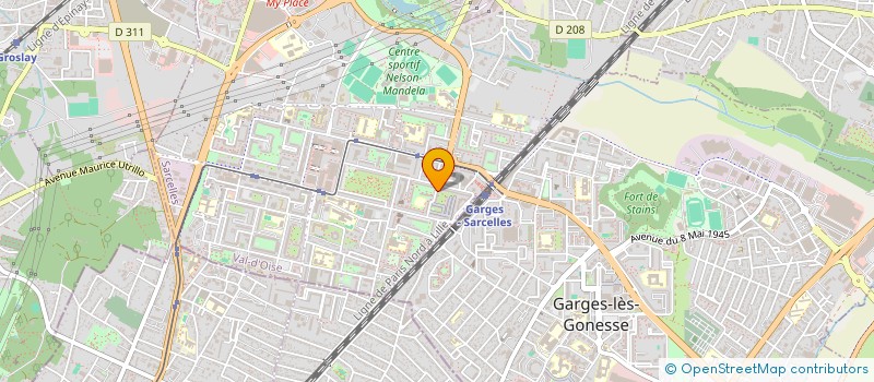 localisation de l'entreprise E.T.X.  SARCELLES