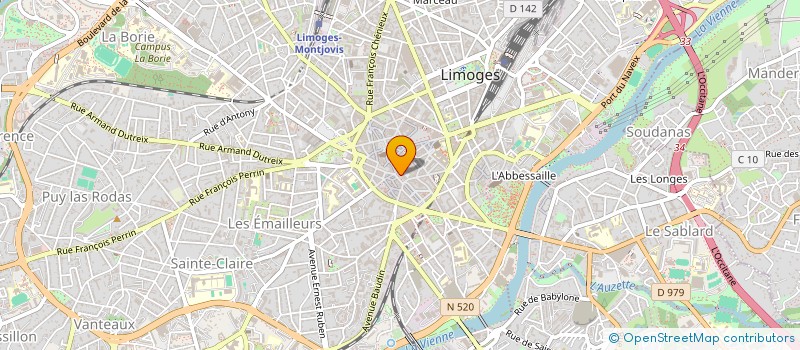 localisation de l'entreprise E TOUCAS à LIMOGES