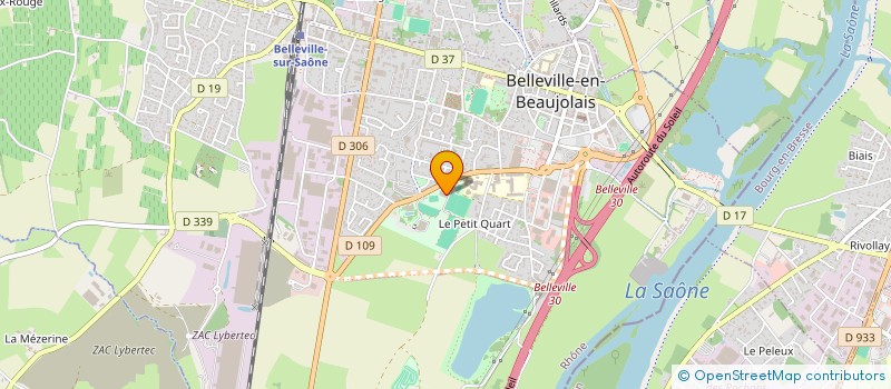 localisation de l'entreprise E U R L BARATIN  BELLEVILLE-EN-BEAUJOLAIS