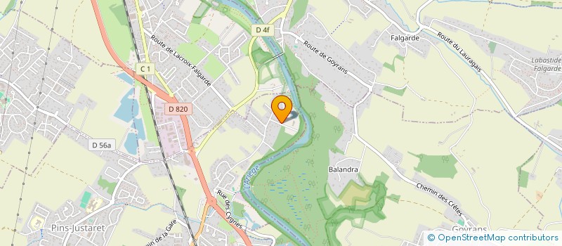 localisation de l'entreprise E.U.R.L.BRUNO BELAVAL  PINS-JUSTARET