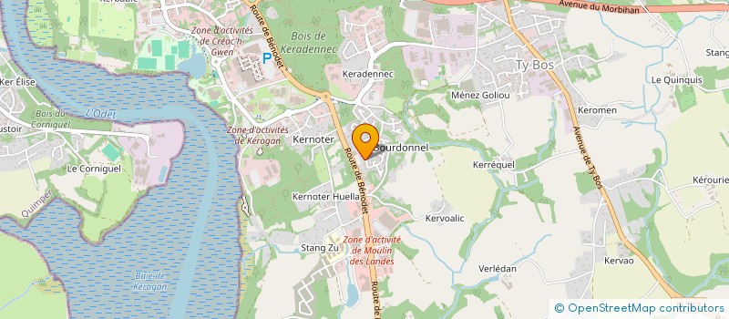 localisation de l'entreprise E.U.R.L. COMBROUZE Q à QUIMPER