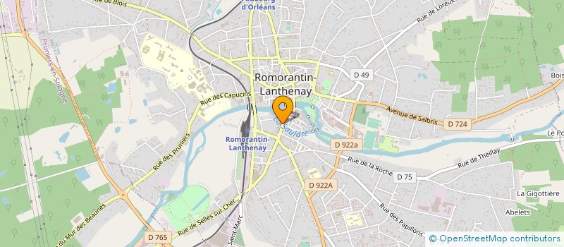 localisation de l'entreprise E.U.R.L DOGU.TENNIS  ROMORANTIN-LANTHENAY