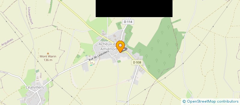 localisation de l'entreprise E.U.R.L DUFLOS à ACHEUX-EN-AMIENOIS