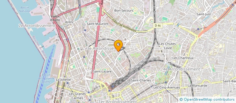 localisation de l'entreprise E.U.R.L GARAGE BRUCE  MARSEILLE