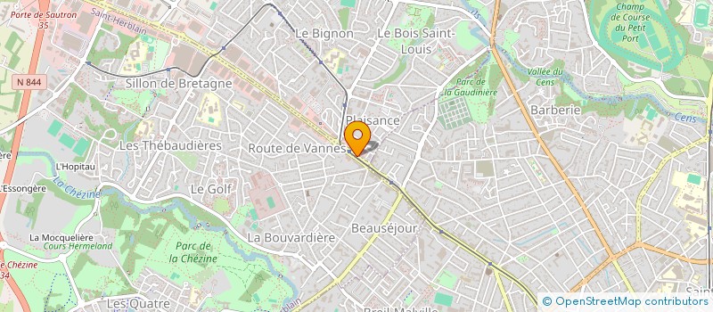 localisation de l'entreprise E.U.R.L. JANVRESSE à ORVAULT