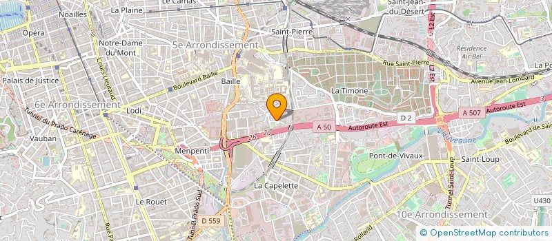 localisation de l'entreprise E.U.R.L KALIFELEC à MARSEILLE