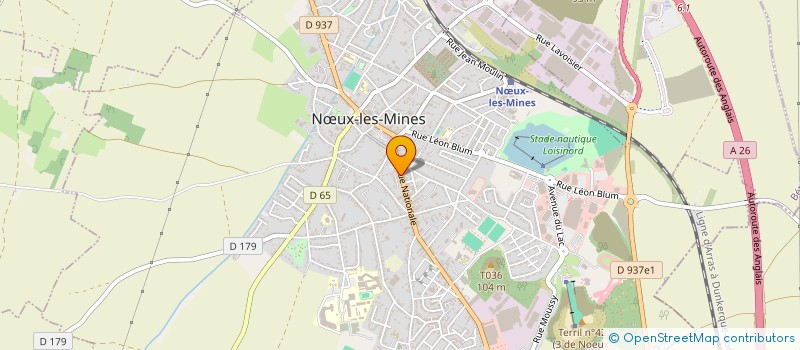 localisation de l'entreprise E.U.R.L. LE BOSPHORE à NŒUX-LES-MINES