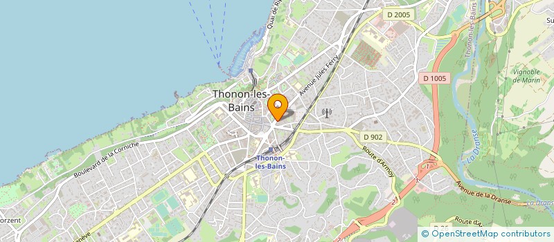 localisation de l'entreprise E.U.R.L.  O.E.C. à THONON-LES-BAINS