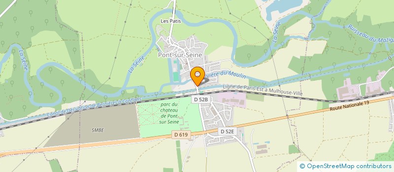localisation de l'entreprise E.U.R.L. OGIER-COLLIN  PONT-SUR-SEINE