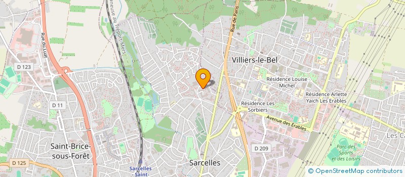 localisation de l'entreprise E.U.R.L. PHARMACIE DES CHARDONNERETTES à SARCELLES