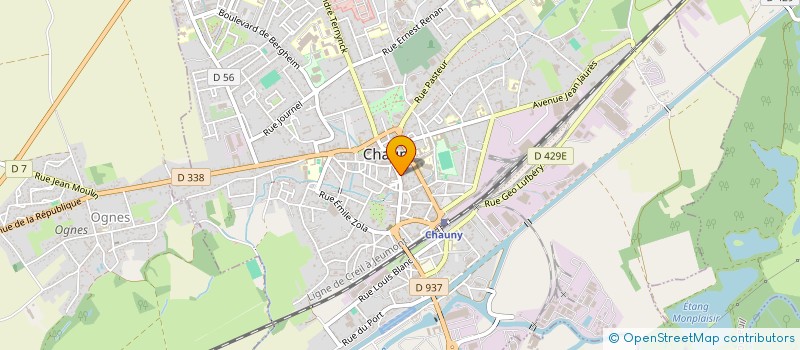localisation de l'entreprise E.U.R.L. VISION NEUF à CHAUNY