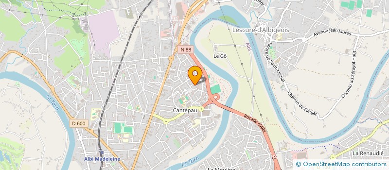 localisation de l'entreprise E.V.A.  ALBI