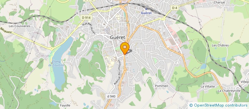 localisation de l'entreprise E.V.B.ENERGIE VERTE BOIS à GUERET