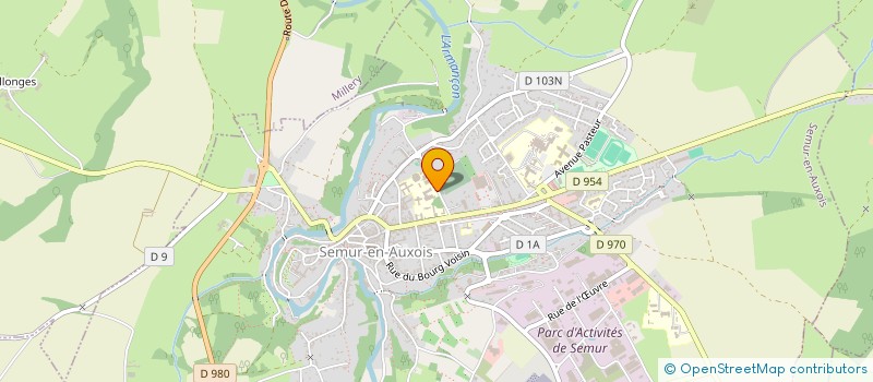 localisation de l'entreprise E.V.E.I.L.  SEMUR-EN-AUXOIS