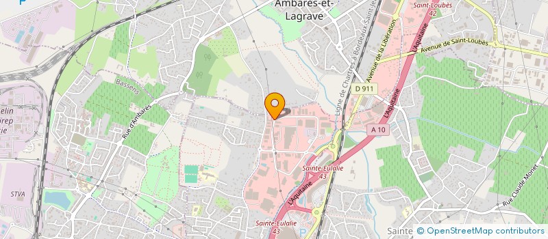 localisation de l'entreprise E.V.L.  CARBON-BLANC