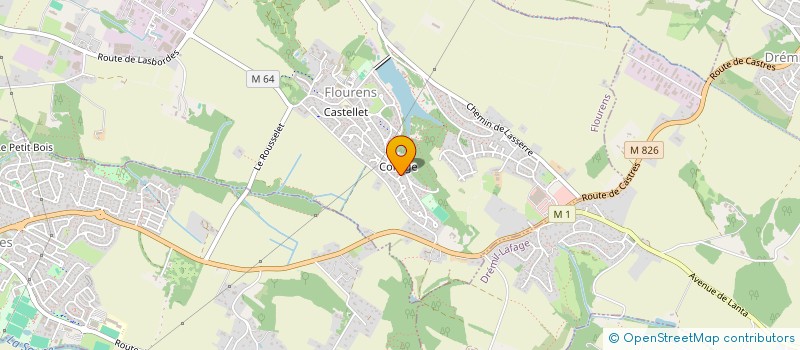 localisation de l'entreprise E.V.L  FLOURENS