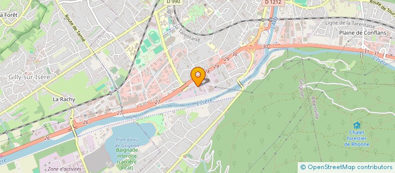 localisation de l'entreprise E.V.O.  ALBERTVILLE