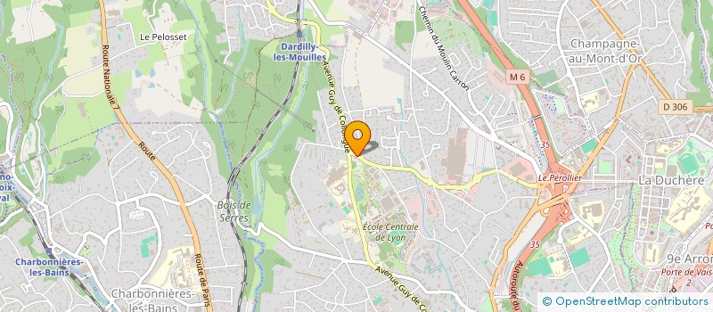 localisation de l'entreprise E.V.P.69 ENERGIE VEHICULE PROPRE  ECULLY