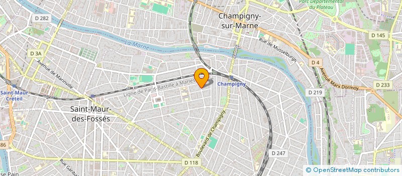 localisation de l'entreprise E.V.VARENNE à SAINT-MAUR-DES-FOSSES