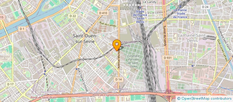 localisation de l'entreprise E-VANGELIZE à SAINT-OUEN-SUR-SEINE