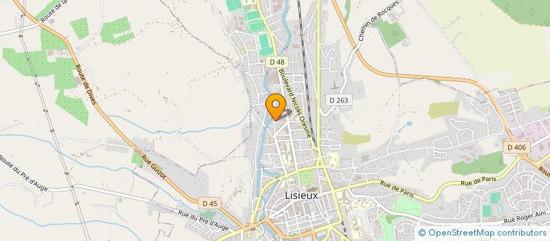 localisation de l'entreprise E'VIDENCE à LISIEUX