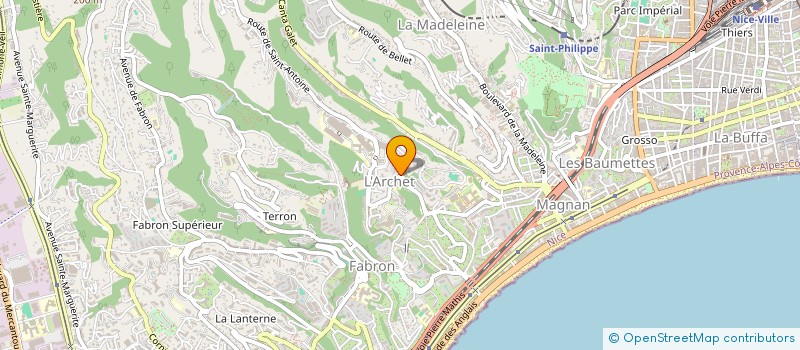 localisation de l'entreprise E-VIE SANTE à NICE