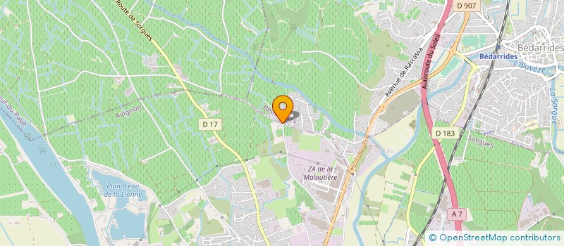 localisation de l'entreprise E-WALL à BEDARRIDES