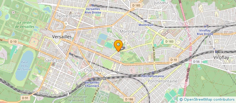 localisation de l'entreprise E.X.S à VERSAILLES