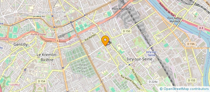 localisation de l'entreprise E(YE)BRAIN à IVRY-SUR-SEINE