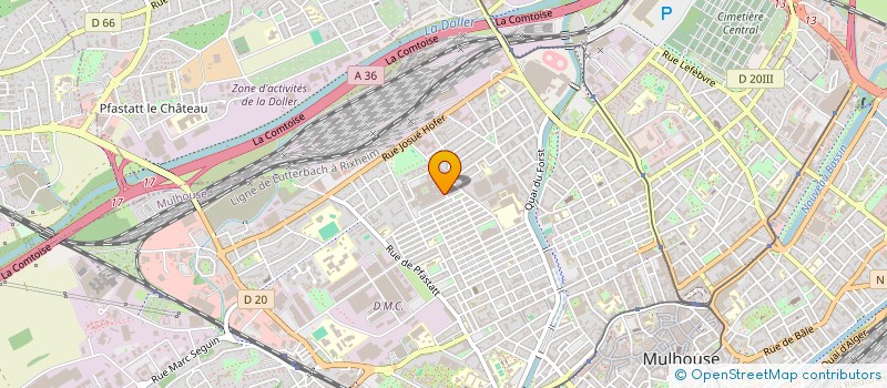 localisation de l'entreprise E2A  MULHOUSE