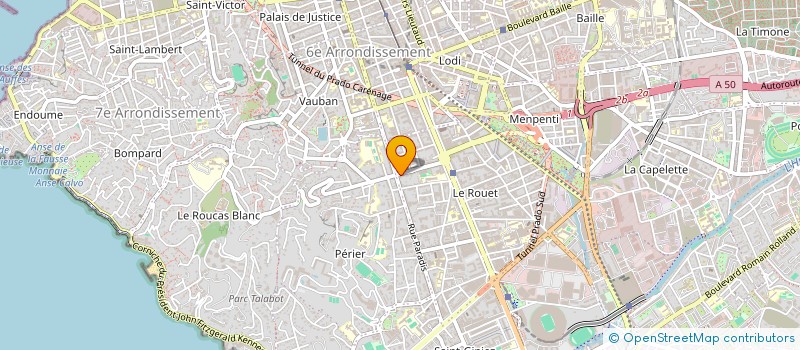localisation de l'entreprise E2A INVEST à MARSEILLE