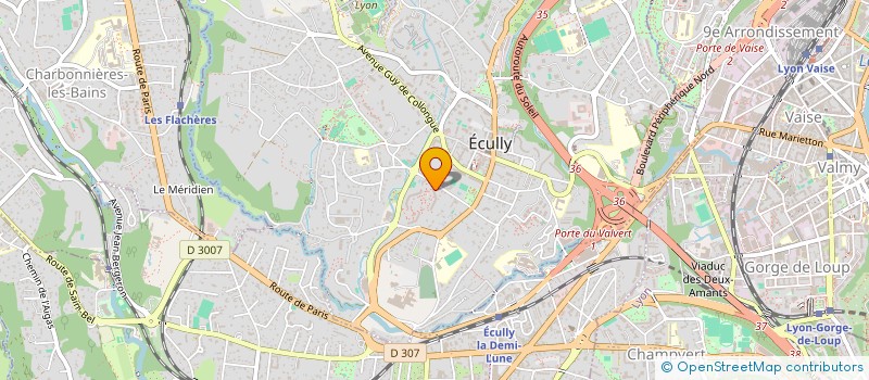 localisation de l'entreprise E2A2C  ECULLY