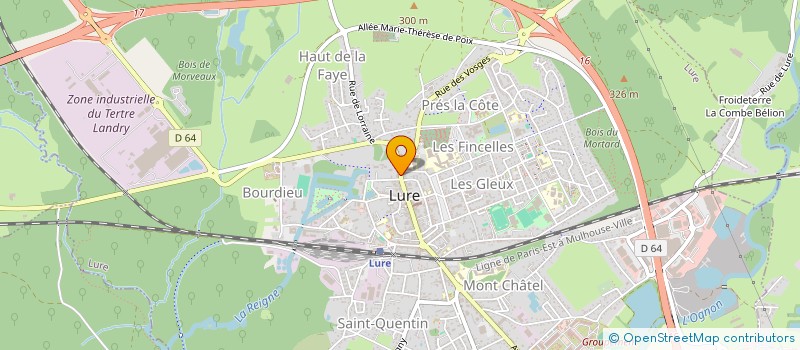 localisation de l'entreprise E2B HYPER PNEU à LURE