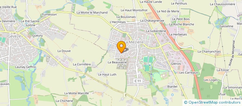 localisation de l'entreprise E2C PATRIMOINE  LA MEZIERE