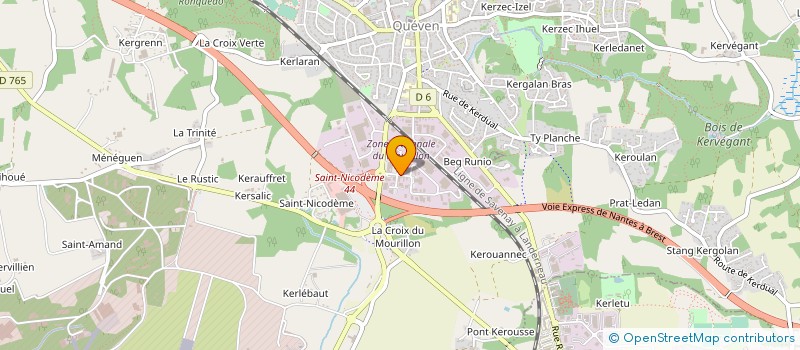 localisation de l'entreprise E2CA LORIENT à QUEVEN