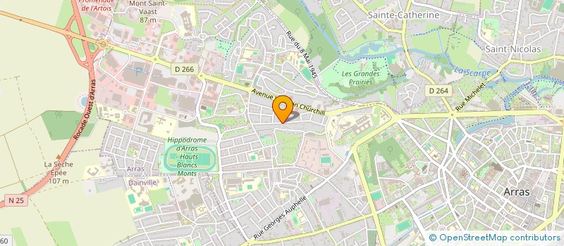 localisation de l'entreprise E2CG PRINT à ARRAS