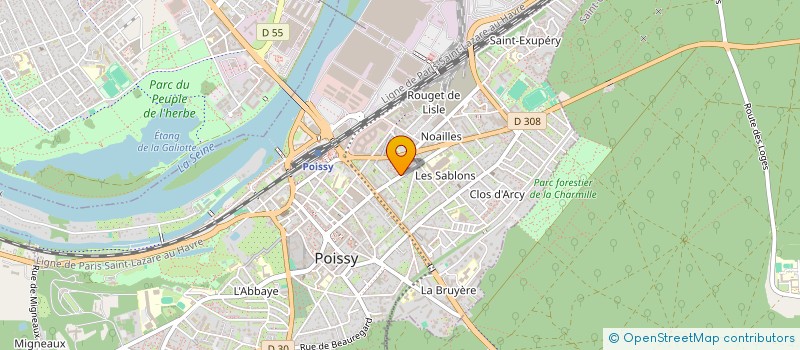 localisation de l'entreprise E2CORP.  POISSY