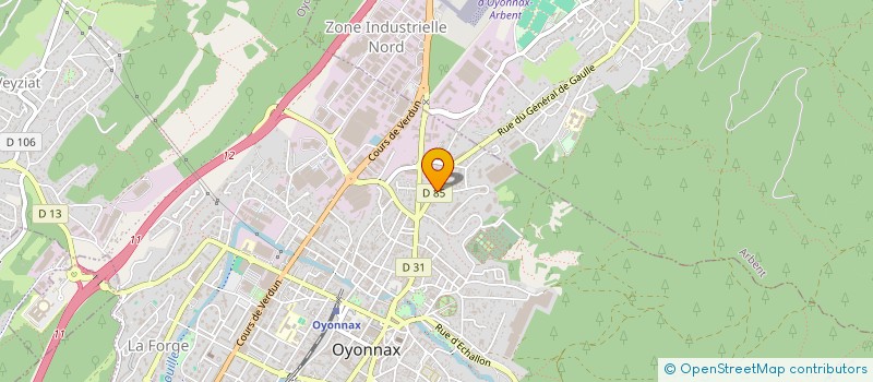 localisation de l'entreprise E2D CONSTRUCTIONS à OYONNAX
