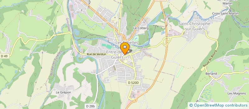 localisation de l'entreprise E2G  ENTRE-DEUX-GUIERS