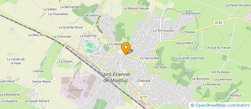 localisation de l'entreprise E2J AGENCEMENTS  LE TEMPLE-DE-BRETAGNE