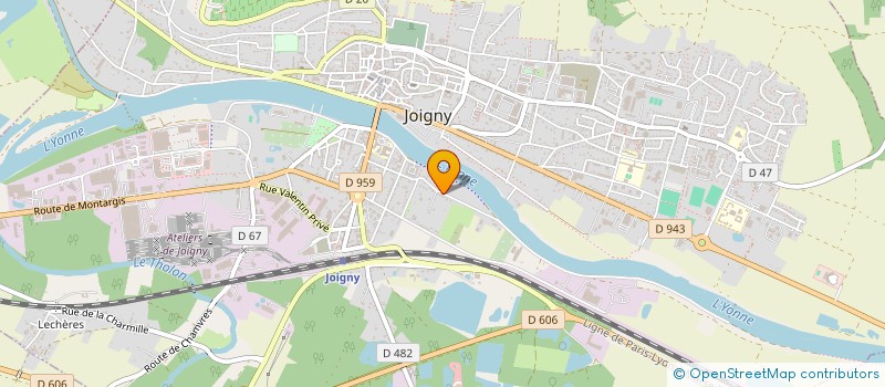 localisation de l'entreprise E2M à JOIGNY
