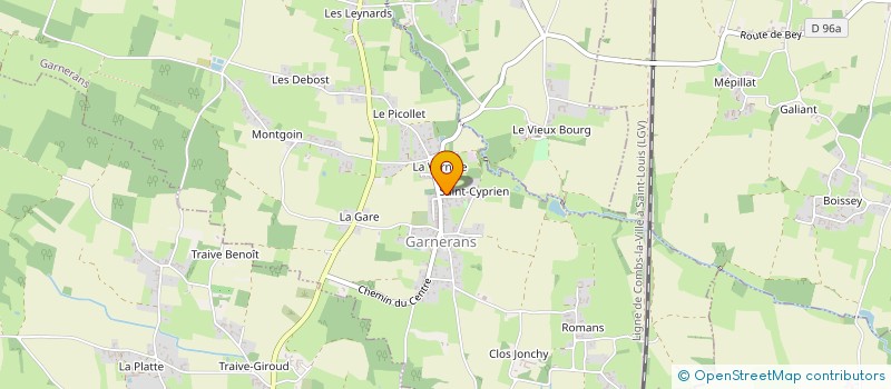 localisation de l'entreprise E2M  GARNERANS