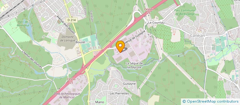 localisation de l'entreprise E2M IC  CANEJAN