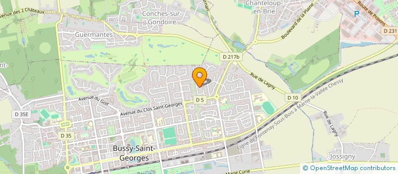 localisation de l'entreprise E2TF IMMO  BUSSY-SAINT-GEORGES