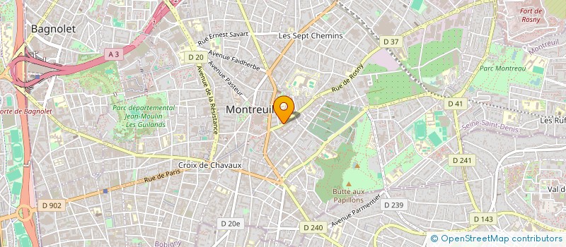 localisation de l'entreprise E2TIME.COM à MONTREUIL
