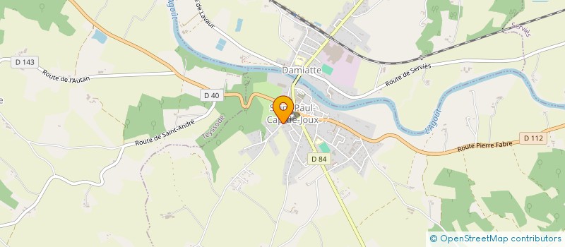 localisation de l'entreprise E2V  SAINT-PAUL-CAP-DE-JOUX