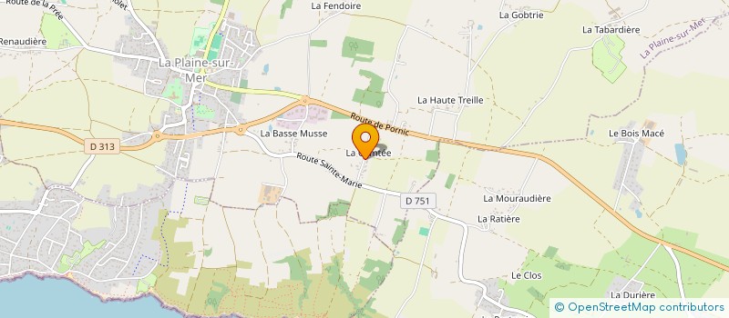 localisation de l'entreprise E3 MARINE à LA PLAINE-SUR-MER