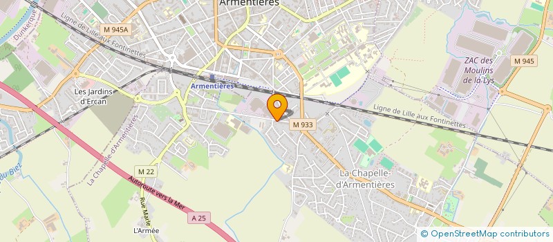 localisation de l'entreprise E3D INVEST  LA CHAPELLE-D'ARMENTIERES