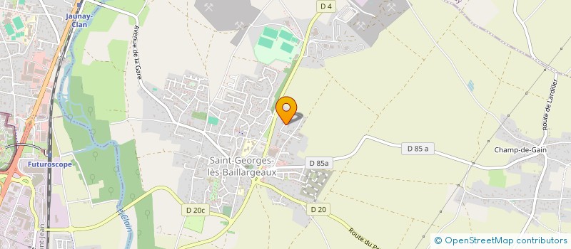 localisation de l'entreprise E3F-INGENIERIE EN ELECTRICITE ECLAIRAGE ENERGIE FLUIDES à SAINT-GEORGES-LES-BAILLARGEAUX