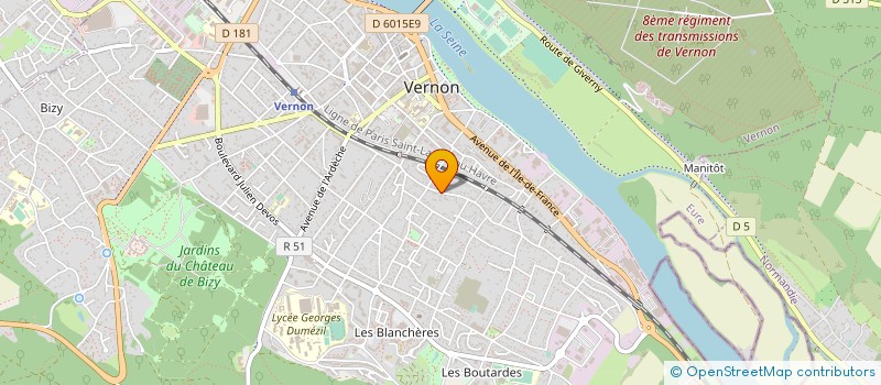 localisation de l'entreprise E3I à VERNON